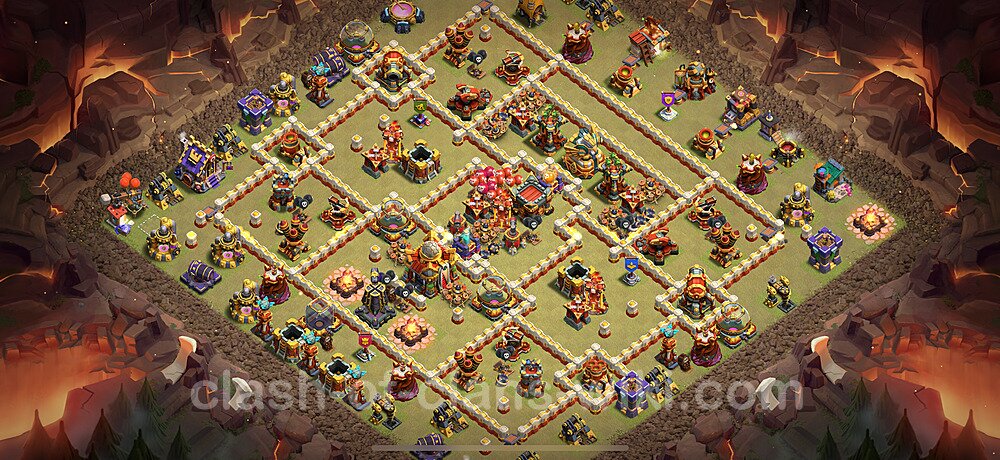 TH16 War Base Plan with Link, Anti Everything, Copy Town Hall 16 CWL Design 2026, #2949