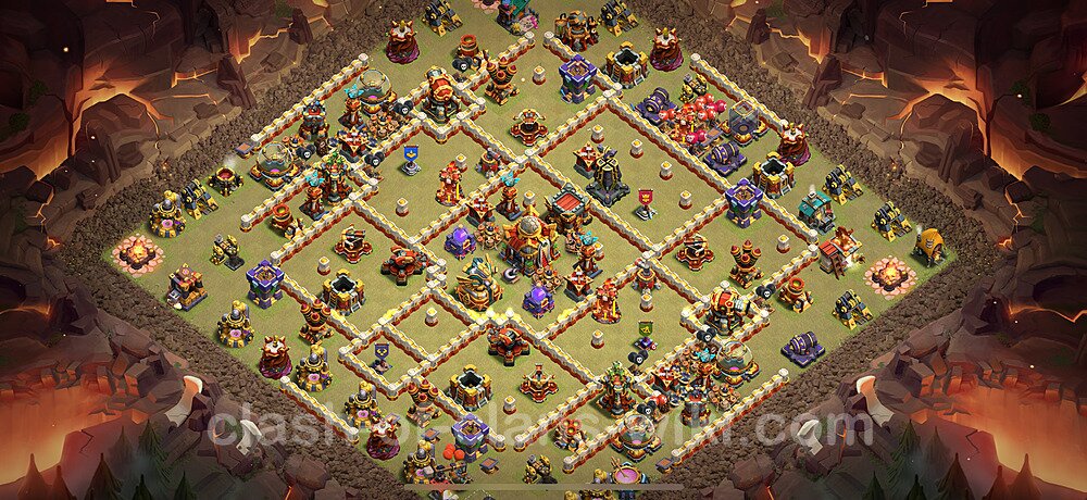 TH16 Anti 3 Stars War Base Plan with Link, Anti Everything, Copy Town Hall 16 CWL Design 2025, #2986
