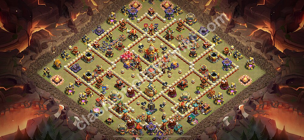 Die Anti 3 Sterne Clan War Base RH16 + Link, Anti Alles 2025 - COC Rathaus Level 16 Kriegsbase (CK / CW), #2998