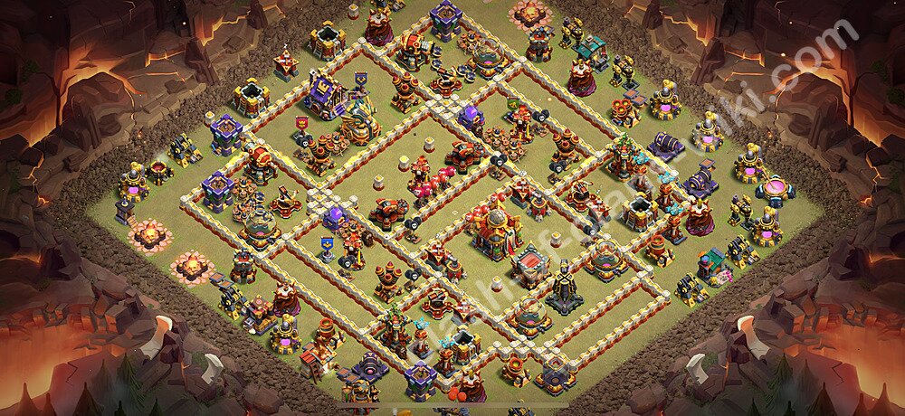 Die Anti 3 Sterne Clan War Base RH16 + Link 2025 - COC Rathaus Level 16 Kriegsbase (CK / CW), #3000