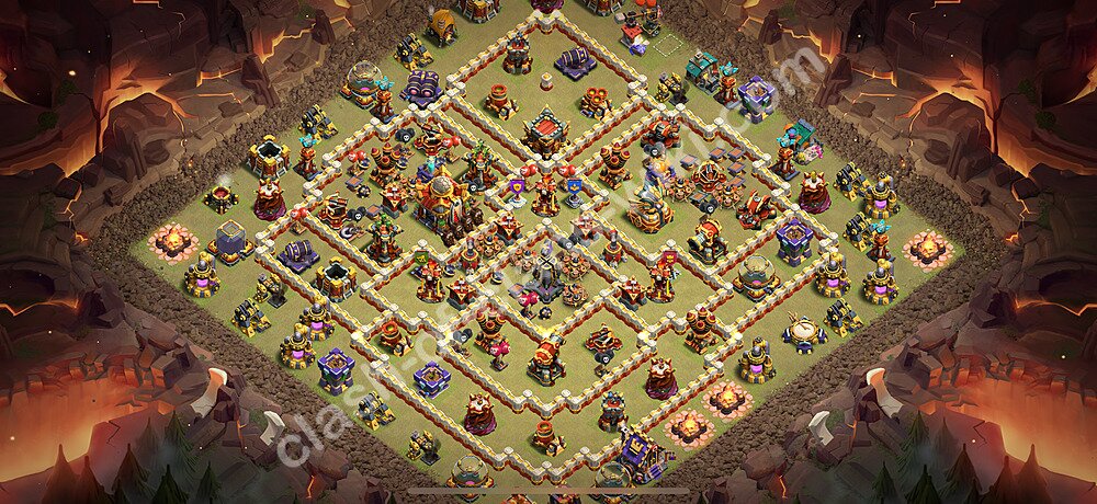 TH16 Anti 3 Stars War Base Plan with Link, Anti Air / Electro Dragon, Copy Town Hall 16 CWL Design 2026, #3191
