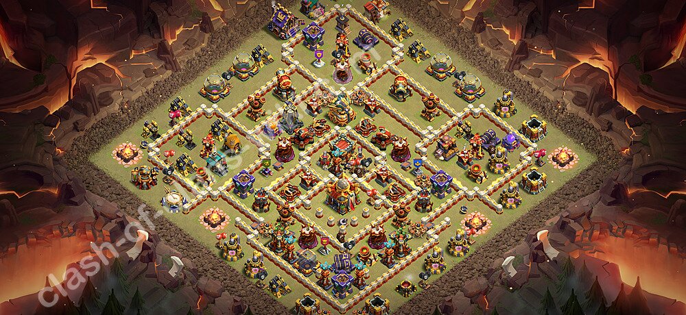 TH16 War Base Plan with Link, Copy Town Hall 16 CWL Design 2026, #3285