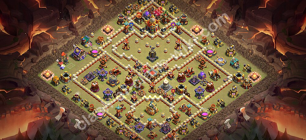 TH16 Anti 3 Stars War Base Plan with Link, Anti Everything, Copy Town Hall 16 CWL Design 2026, #3637