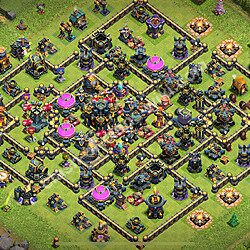 Die Anti Dragon Base für Verteidigung RH17 + Link, Legend League 2026 - COC Rathaus 17 Kopieren Base, #2259