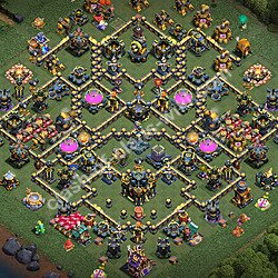 Gute Base für Verteidigung RH17 + Link, Hybrid 2026 -  COC Rathaus 17 Kopieren Base, #2984