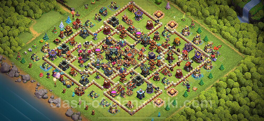 Anti Dragon TH17 Base Plan with Link, Legend League, Copy Town Hall 17 Anti Air Design 2025, #2259