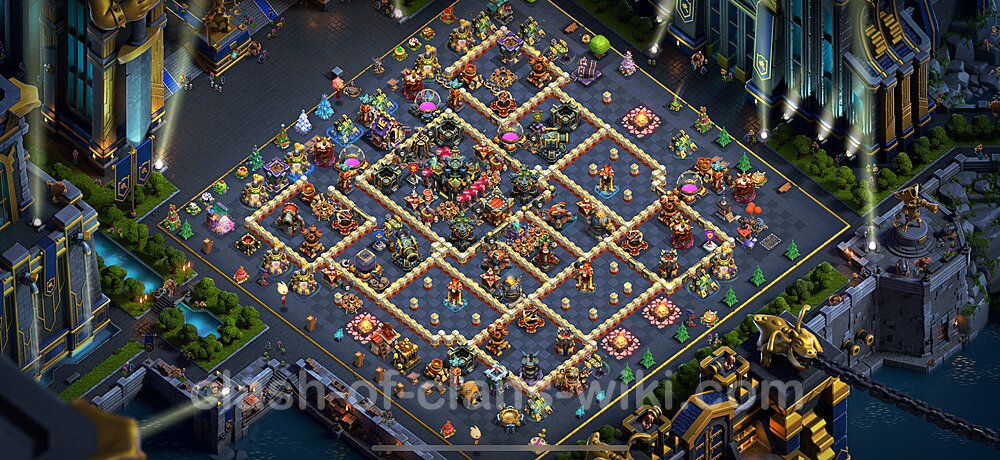 TH17 Trophy Base Plan with Link, Copy Town Hall 17 Base Design 2025, #2267