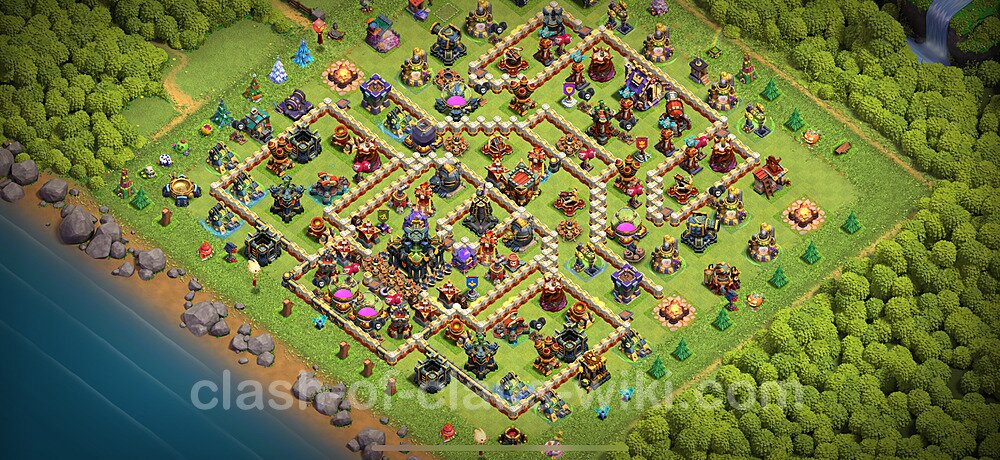 TH17 Trophy Base Plan with Link, Legend League, Copy Town Hall 17 Base Design 2025, #2277