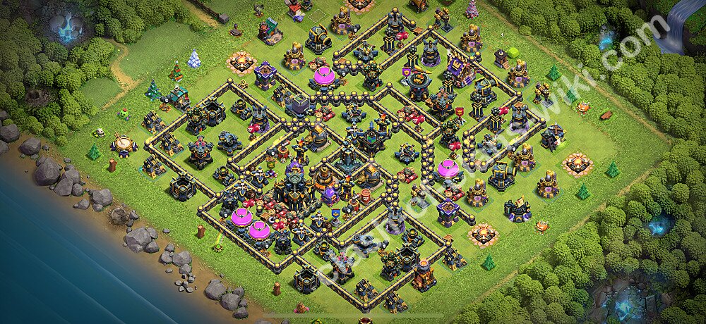 Défense Base HDV 17 + Lien (Link), Ligue des légendes 2025 - Hôtel de Ville 17 Base Copier, #2277