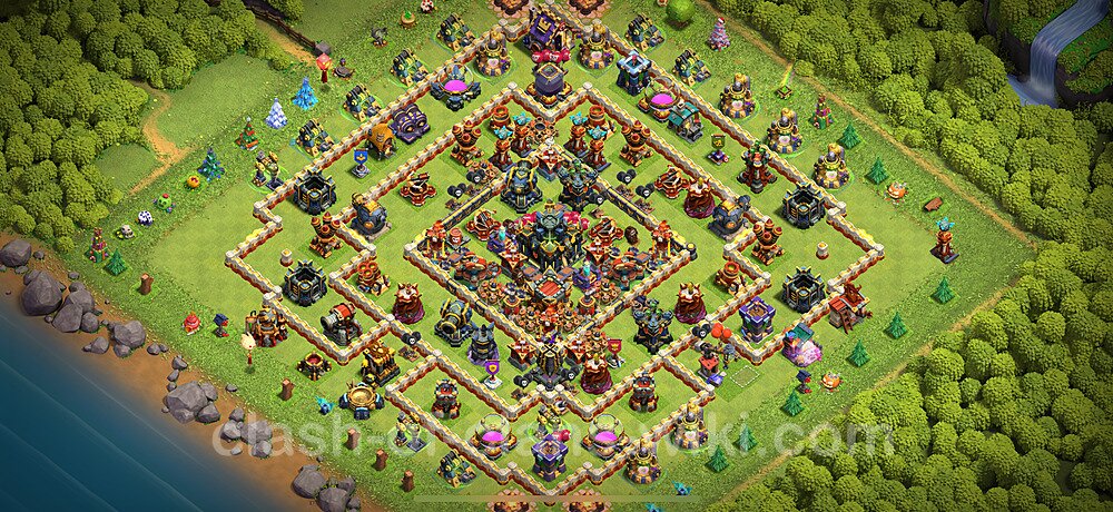 Anti Everything TH17 Base Plan with Link, Hybrid, Copy Town Hall 17 Design 2024, #2283