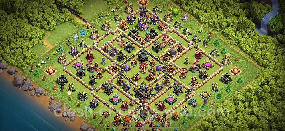 TH17 Anti 3 Stars Base Plan with Link, Anti Everything, Copy Town Hall 17 Base Design 2024, #2316