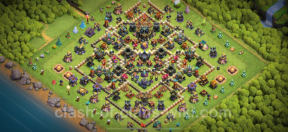 Die Anti 3 Sterne Base RH17 + Link, Hybrid 2024 - COC Rathaus 17 Kopieren Base, #2330