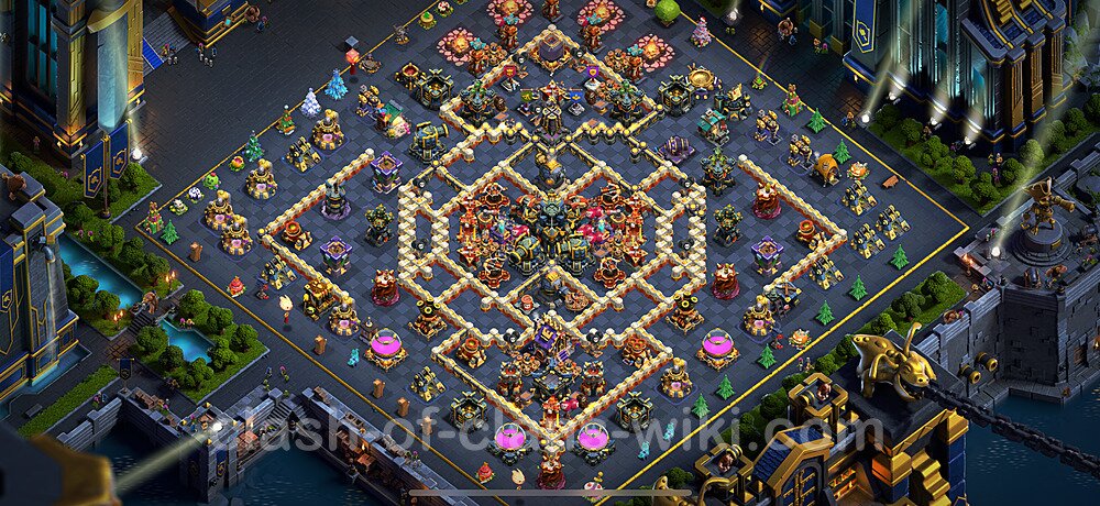 TH17 Trophy Base Plan with Link, Copy Town Hall 17 Base Design 2024, #2331