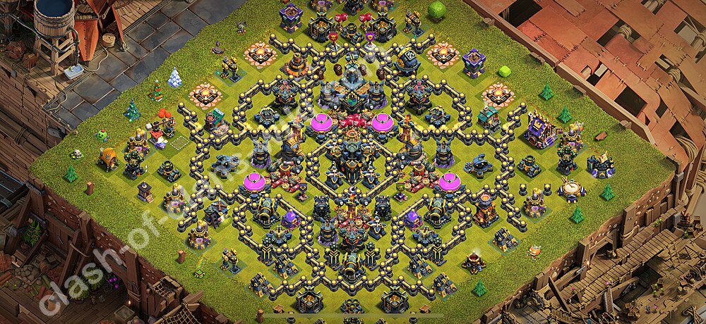 Die Anti Alles Base RH17 + Link 2025 - COC Rathaus 17 Kopieren Base, #2387