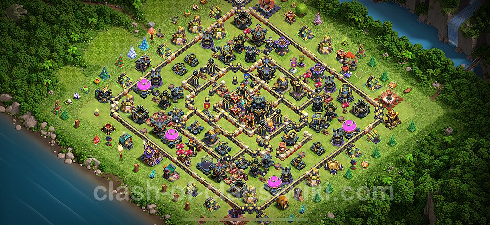 Municipio livello 17 Anti 3 Stelle Base + Link - Miglior Disposizione Villaggio per Difesa COC 2025 TH17, #2573