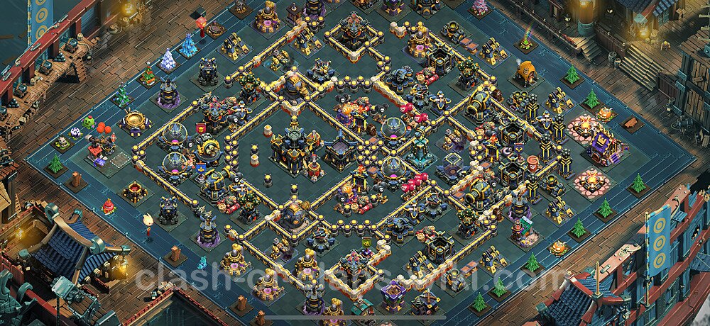 TH17 Trophy Base Plan with Link, Anti Everything, Hybrid, Copy Town Hall 17 Base Design 2025, #2653