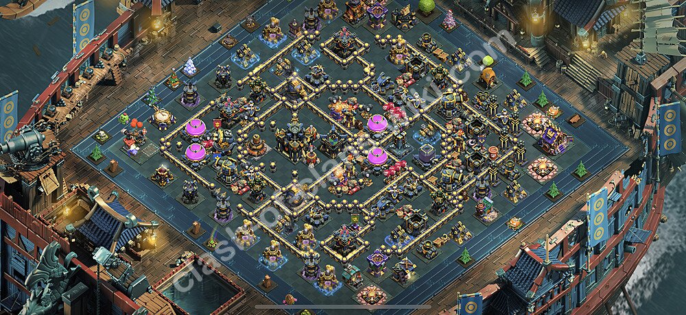 Municipio livello 17 Base + Link, Anti tutto, Ibrido - Miglior Disposizione Villaggio per Difesa COC 2026 TH17, #2653