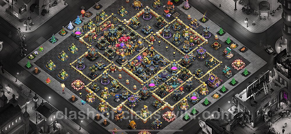 Anti Everything TH17 Base Plan with Link, Hybrid, Copy Town Hall 17 Design 2025, #2680