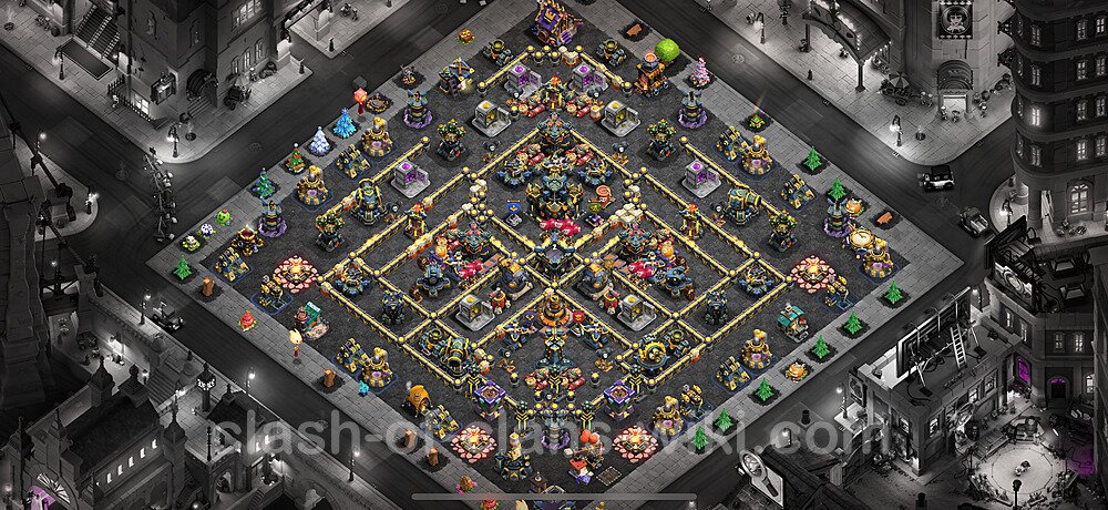 TH17 Trophy Base Plan with Link, Copy Town Hall 17 Base Design 2025, #2720