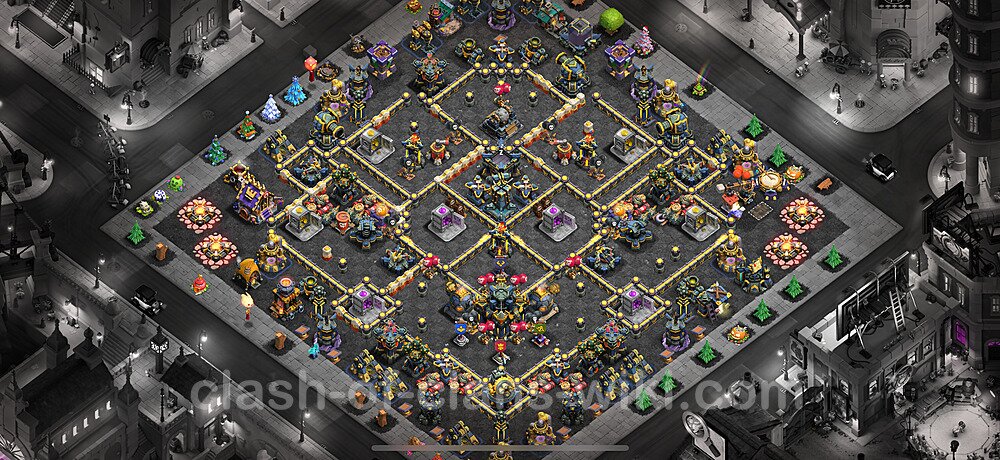 TH17 Trophy Base Plan with Link, Legend League, Copy Town Hall 17 Base Design 2025, #2722