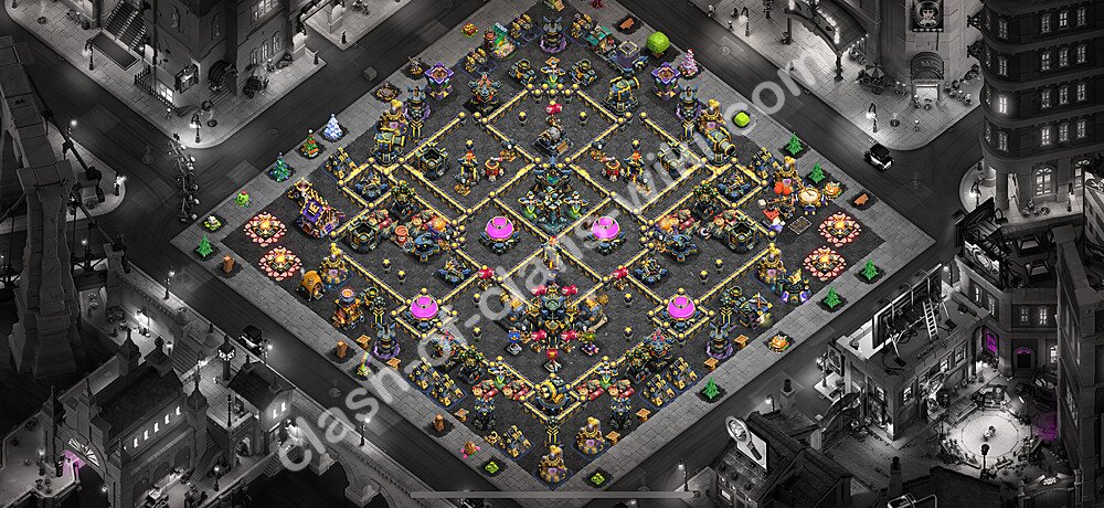 Défense Base HDV 17 + Lien (Link), Ligue des légendes 2025 - Hôtel de Ville 17 Base Copier, #2722