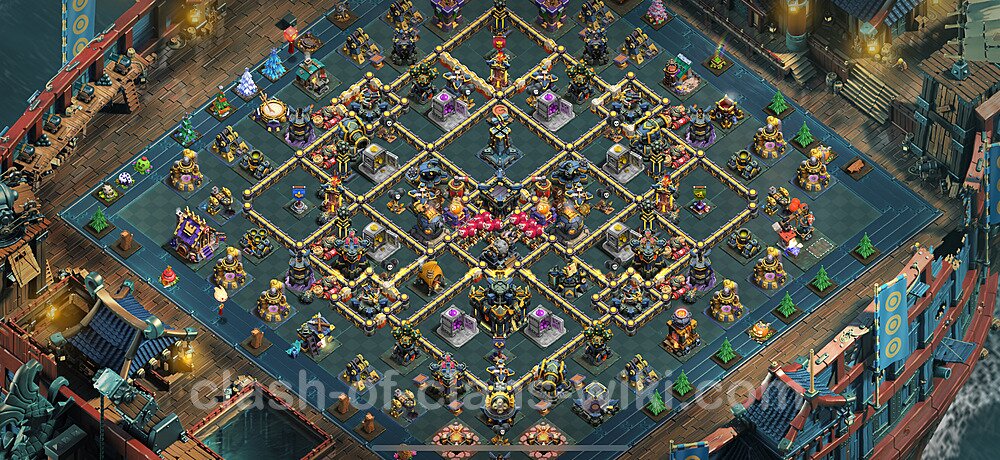 TH17 Trophy Base Plan with Link, Copy Town Hall 17 Base Design 2025, #2726