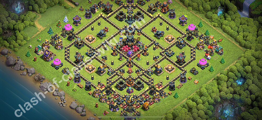 Top Anti 2 Etoiles Base HDV 17 + Lien (Link), Anti tout 2026 - Hôtel de Ville 17 Défense Base Copier, #2727