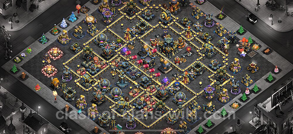 TH17 Anti 3 Stars Base Plan with Link, Copy Town Hall 17 Base Design 2025, #2872