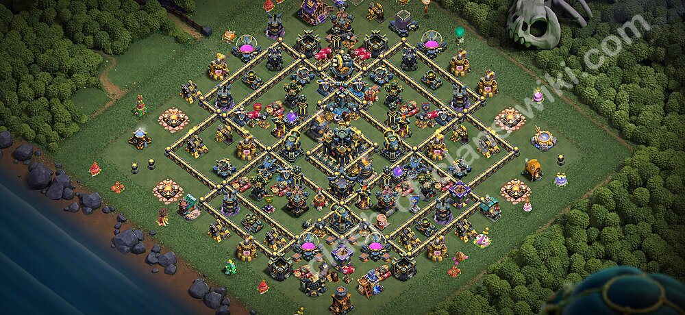 TH17 Anti 3 Stars Base Plan with Link, Anti Air / Electro Dragon, Copy Town Hall 17 Base Design 2026, #3374