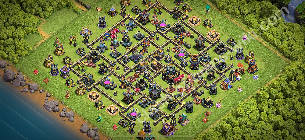TH17 Anti 3 Stars Base Plan with Link, Copy Town Hall 17 Base Design 2026, #3479