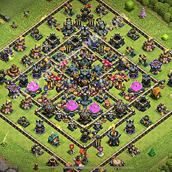 Municipio livello 17 Base + Link, Anti 3 stelle, Ibrido - Miglior Disposizione villaggio per Farming COC 2026 TH17, #2257