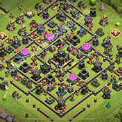 Municipio livello 17 Base + Link, Ibrido - Miglior Disposizione villaggio per Farming COC 2026 TH17, #2260