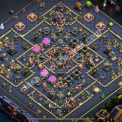 Municipio livello 17 Base + Link, Anti 3 stelle, Ibrido - Miglior Disposizione villaggio per Farming COC 2026 TH17, #2298