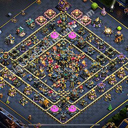 Municipio livello 17 Base + Link, Ibrido - Miglior Disposizione villaggio per Farming COC 2026 TH17, #2302