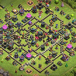 Municipio livello 17 Base + Link, Anti 3 stelle, Ibrido - Miglior Disposizione villaggio per Farming COC 2026 TH17, #2308