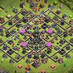 Municipio livello 17 Base + Link, Anti 3 stelle, Ibrido - Miglior Disposizione villaggio per Farming COC 2026 TH17, #2309