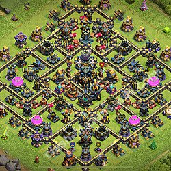 Municipio livello 17 Base + Link, Anti 2 stelle, Ibrido - Miglior Disposizione villaggio per Farming COC 2026 TH17, #2318