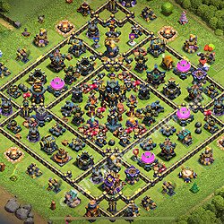 Municipio livello 17 Base + Link, Ibrido - Miglior Disposizione villaggio per Farming COC 2026 TH17, #2350