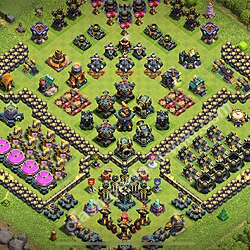 Municipio livello 17 Base + Link, Anti tutto - Miglior Disposizione villaggio per Farming COC 2026 TH17, #2487