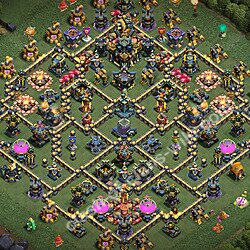 Base TH17 (desain / tata letak) dengan Link, Anti Segalanya untuk Farming 2026, #3003