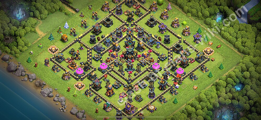 Municipio livello 17 Base + Link, Anti tutto - Miglior Disposizione villaggio per Farming COC 2026 TH17, #2246