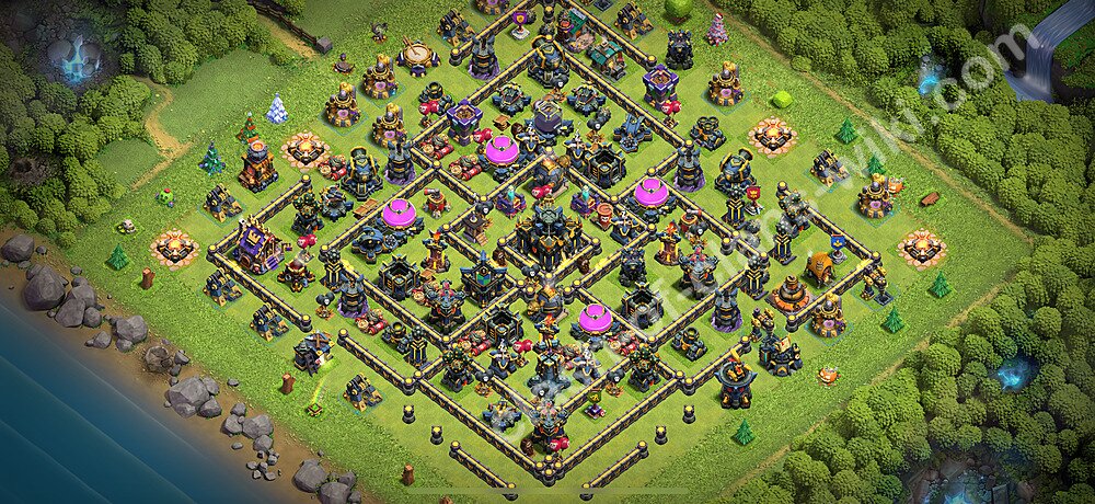 Base plan TH17 (design / layout) with Link, Hybrid for Farming 2025, #2260