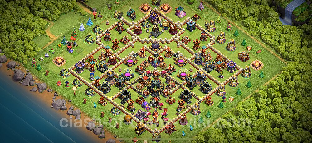 Base plan TH17 (design / layout) with Link, Anti 3 Stars for Farming 2025, #2264