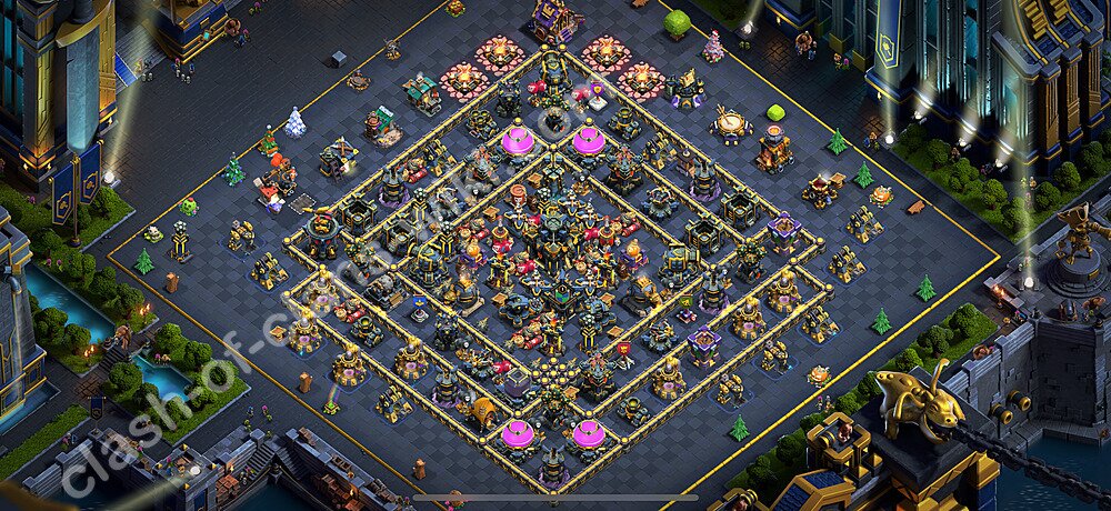 Diseño de aldea para farming Ayuntamiento 17 Copiar, Híbrido - COC TH17 Perfecta Distribucion 2025 + Enlace, #2302