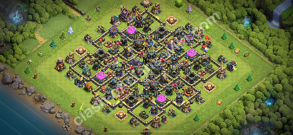 Base plan TH17 (design / layout) with Link, Hybrid for Farming 2025, #2312