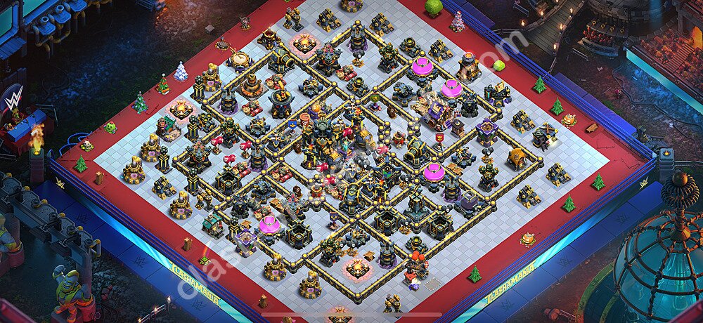 Municipio livello 17 Base + Link, Anti 2 stelle - Miglior Disposizione villaggio per Farming COC 2025 TH17, #2602