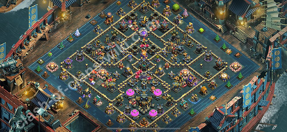 Municipio livello 17 Base + Link, Ibrido - Miglior Disposizione villaggio per Farming COC 2025 TH17, #2626