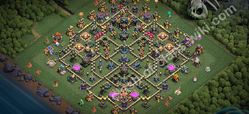 Base TH17 (desain / tata letak) dengan Link, Anti Segalanya untuk Farming 2026, #3003