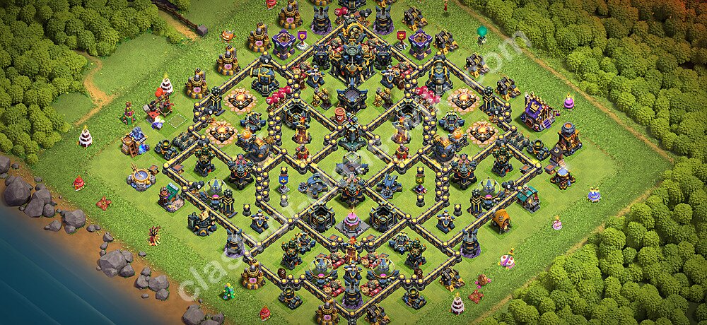 Base TH17 (desain / tata letak) dengan Link, Anti Segalanya untuk Farming 2026, #3003