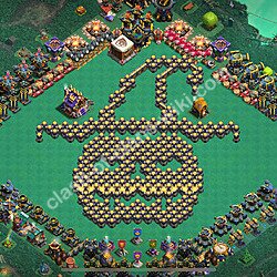 Municipio livello 17 Funny Troll Base + Link - Miglior Disposizione Villaggio COC 2026 TH17, #2491